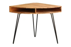 Miliboo Eckschreibtisch aus massivem Akazienholz und schwarzem Metall GOSBY* Design-schreibtische