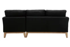 Miliboo Ecksofa rechts OSLO im skandinavischen Stil aus dunkelgrauem, abziehbarem Stoff* Ecksofas