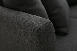 Miliboo Ecksofa rechts OSLO im skandinavischen Stil aus dunkelgrauem, abziehbarem Stoff* Ecksofas