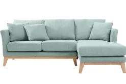 Miliboo Ecksofa rechts skandinavisch Lagunenblau OSLO* Ecksofas