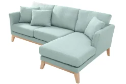 Miliboo Ecksofa rechts skandinavisch Lagunenblau OSLO* Ecksofas