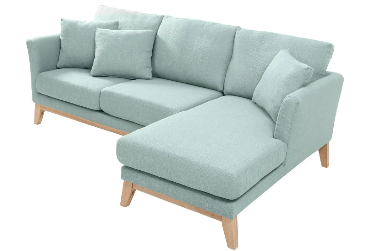 Miliboo Ecksofa rechts skandinavisch Lagunenblau OSLO* Ecksofas