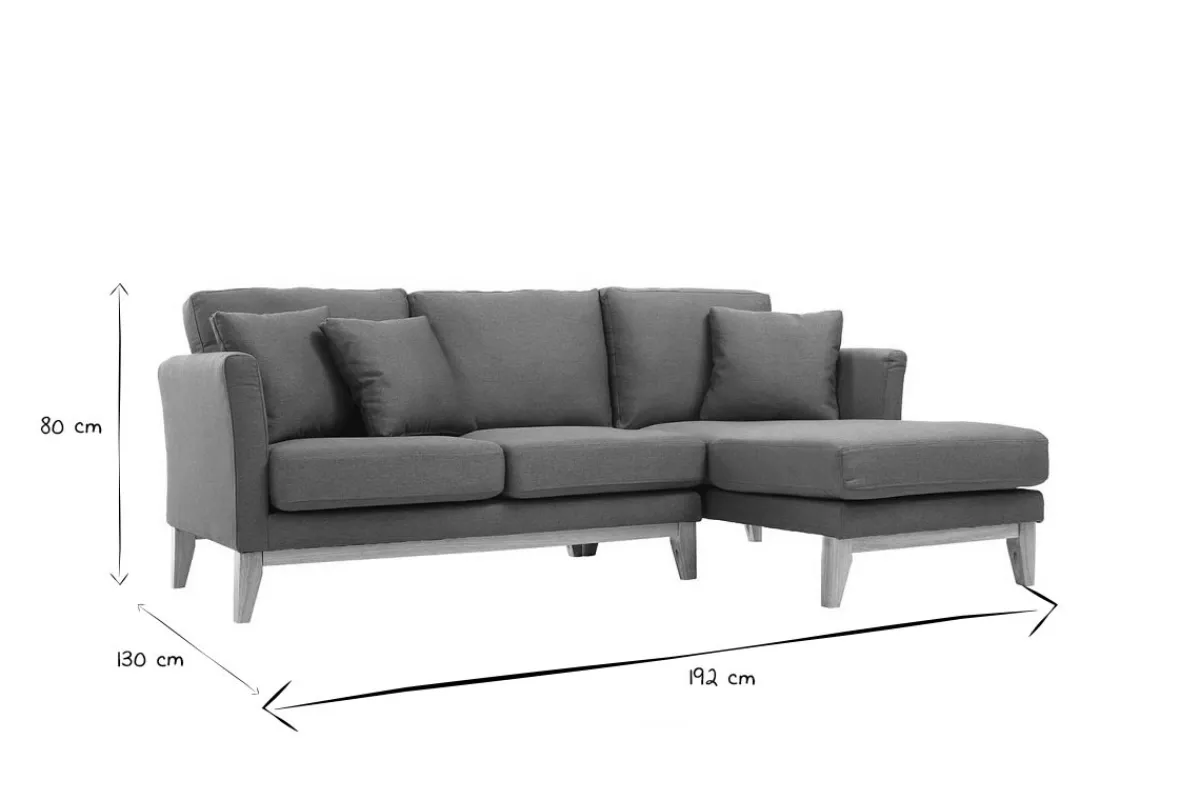 Miliboo Ecksofa rechts skandinavisch Blaugrün OSLO* Ecksofas