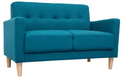 Miliboo 2-er Designer-Sofa MOON entenblau* Design-sofas