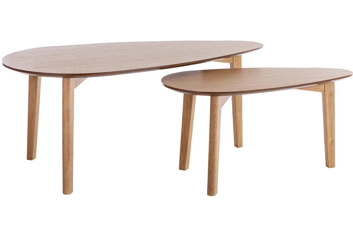 Miliboo 2er-Set Couchtische Eiche ARTIK* Couchtische