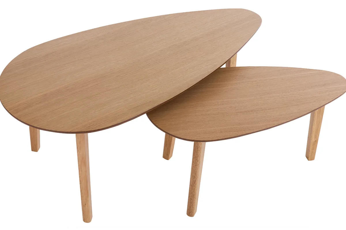Miliboo 2er-Set Couchtische Eiche ARTIK* Couchtische