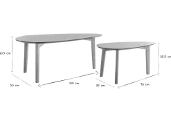 Miliboo 2er-Set Couchtische Eiche ARTIK* Couchtische