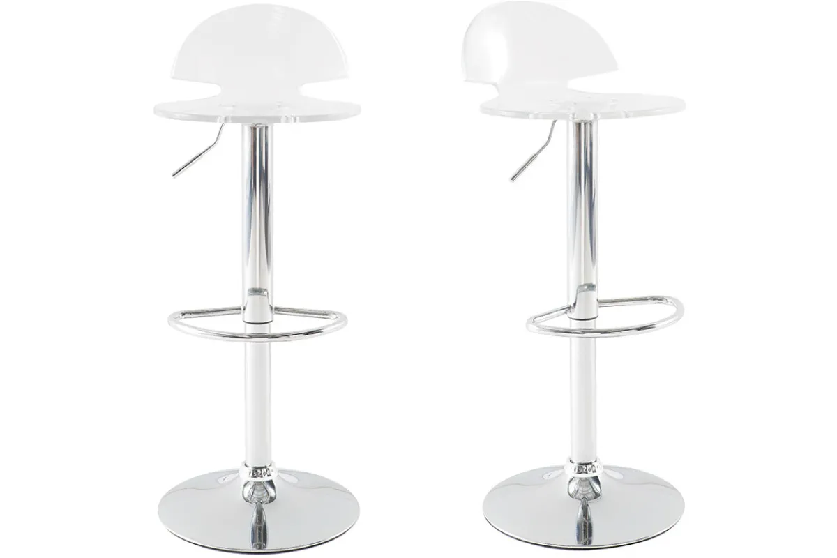 Miliboo 2er-Set Design-Barhocker Plexiglas transparent ORION* Barhocker