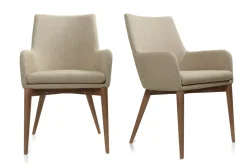 Miliboo 2er-Set Design-Sessel Polyester Beige SHANA* Design-sessel|Design-stühle