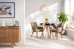 Miliboo 2er-Set Design-Sessel Polyester Beige SHANA* Design-sessel|Design-stühle