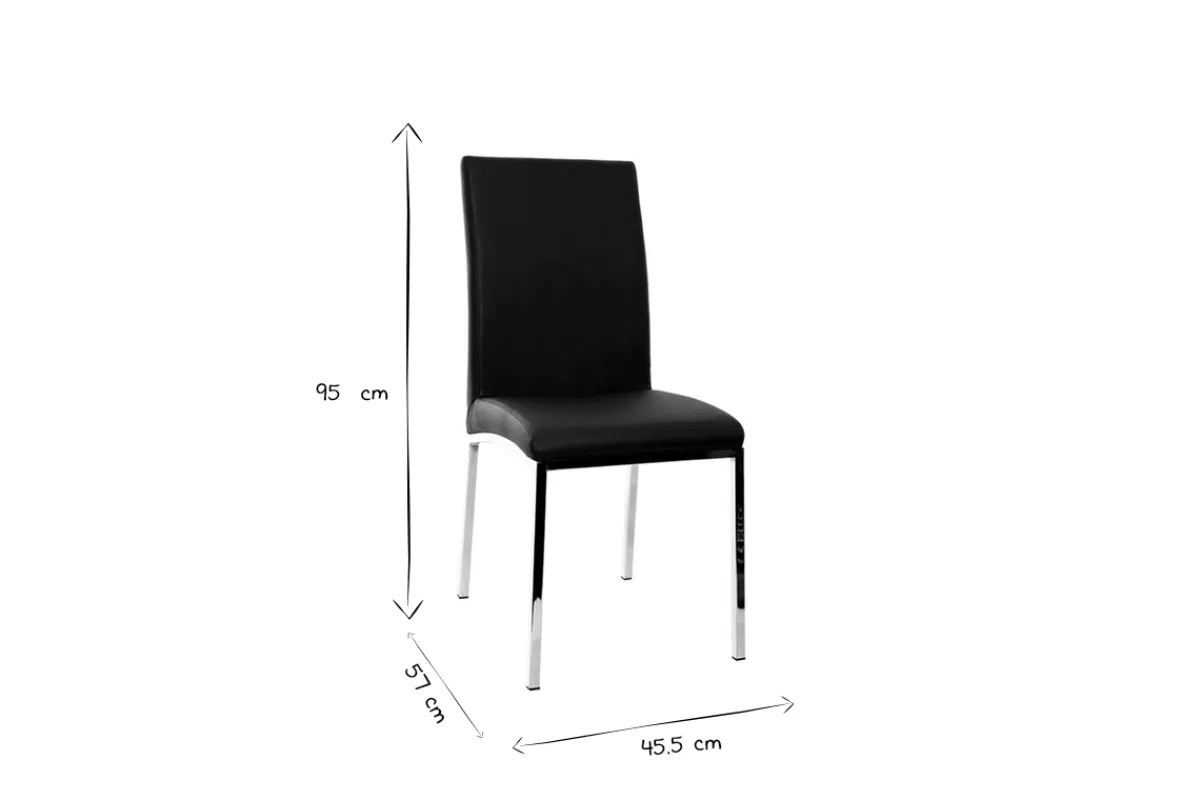 Miliboo 2er-Set Design-Stühle Polyurethan Schwarz SIMEA* Design-stühle