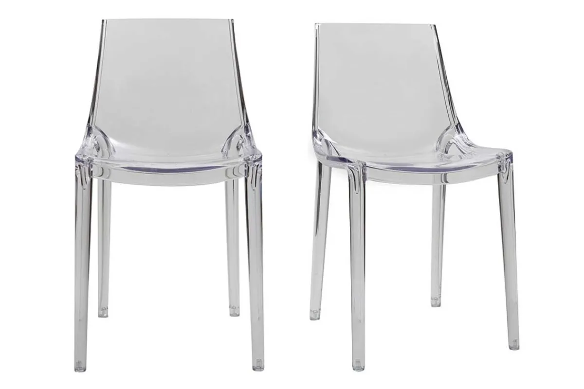 Miliboo 2er-Set Durchsichtige Design-Stühle YZEL* Design-stühle|Gartenstühle