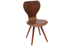 Miliboo 2er-Set Stühle Skandinavien-Stil aus natürlichem Nussbaum NORDECO* Design-stühle|Holzstühle