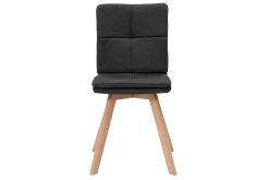 Miliboo 2er-Set Stühle skandinavisch grauer Stoff mit hellen Holzbeinen THEA* Design-stühle