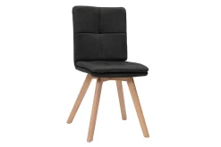 Miliboo 2er-Set Stühle skandinavisch grauer Stoff mit hellen Holzbeinen THEA* Design-stühle