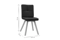 Miliboo 2er-Set Stühle skandinavisch grauer Stoff mit hellen Holzbeinen THEA* Design-stühle