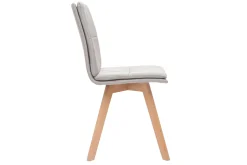 Miliboo 2er-Set Stühle skandinavisch Naturfarben Stoff mit hellen Holzbeinen THEA* Design-stühle