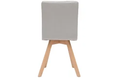 Miliboo 2er-Set Stühle skandinavisch Naturfarben Stoff mit hellen Holzbeinen THEA* Design-stühle