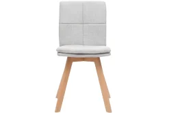 Miliboo 2er-Set Stühle skandinavisch grauer Stoff mit hellen Holzbeinen THEA* Design-stühle