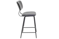 Miliboo 2er-Set Vintage-Barhocker Schwarz mit Beinen aus Metall 65 cm LAB* Barhocker