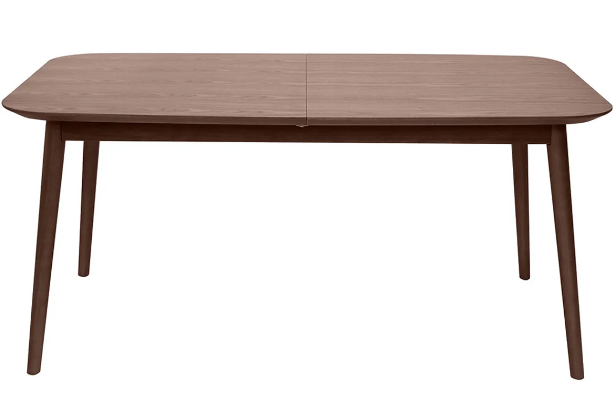 Miliboo Erweiterbarer Tisch mit integrierten Verlängerungen rechteckig aus dunkelbraunem Holz B160-210 cm ANK* Ausziehtische