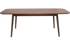 Miliboo Erweiterbarer Tisch mit integrierten Verlängerungen rechteckig aus dunkelbraunem Holz B160-210 cm ANK* Ausziehtische