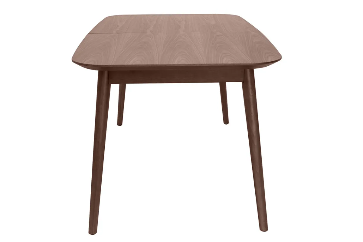 Miliboo Erweiterbarer Tisch mit integrierten Verlängerungen rechteckig aus dunkelbraunem Holz B160-210 cm ANK* Ausziehtische