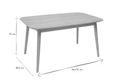 Miliboo Erweiterbarer Tisch mit integrierten Verlängerungen rechteckig aus hellem Holz mit Eichenfurnier B140-170 cm ANK* Ausziehtische