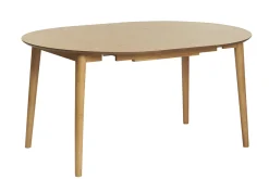 Miliboo Erweiterbarer Tisch mit integrierten Verlängerungen rund aus hellem Holz mit Eichenfurnier B115-154 cm EGO* Ausziehtische