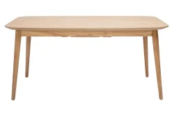Miliboo Erweiterbarer Tisch mit integrierten Verlängerungen rechteckig aus hellem Holz mit Eichenfurnier B160-210 cm ANK* Ausziehtische