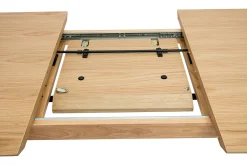 Miliboo Erweiterbarer Tisch mit integrierten Verlängerungen rechteckig aus hellem Holz mit Eichenfurnier B160-210 cm ANK* Ausziehtische