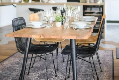 Miliboo Esstisch aus Akazienholz und Metall L175 EDGE* Esstische