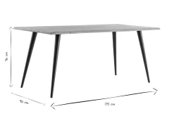 Miliboo Esstisch aus Akazienholz und Metall L175 EDGE* Esstische