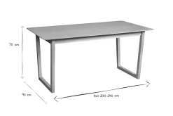 Miliboo Esstisch ausziehbar Eichenfurnier L160-240 cm LAHO* Ausziehtische