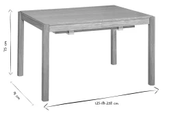Miliboo Esstisch ausziehbar Eichenfurnier L125-238 cm AGALI* Ausziehtische