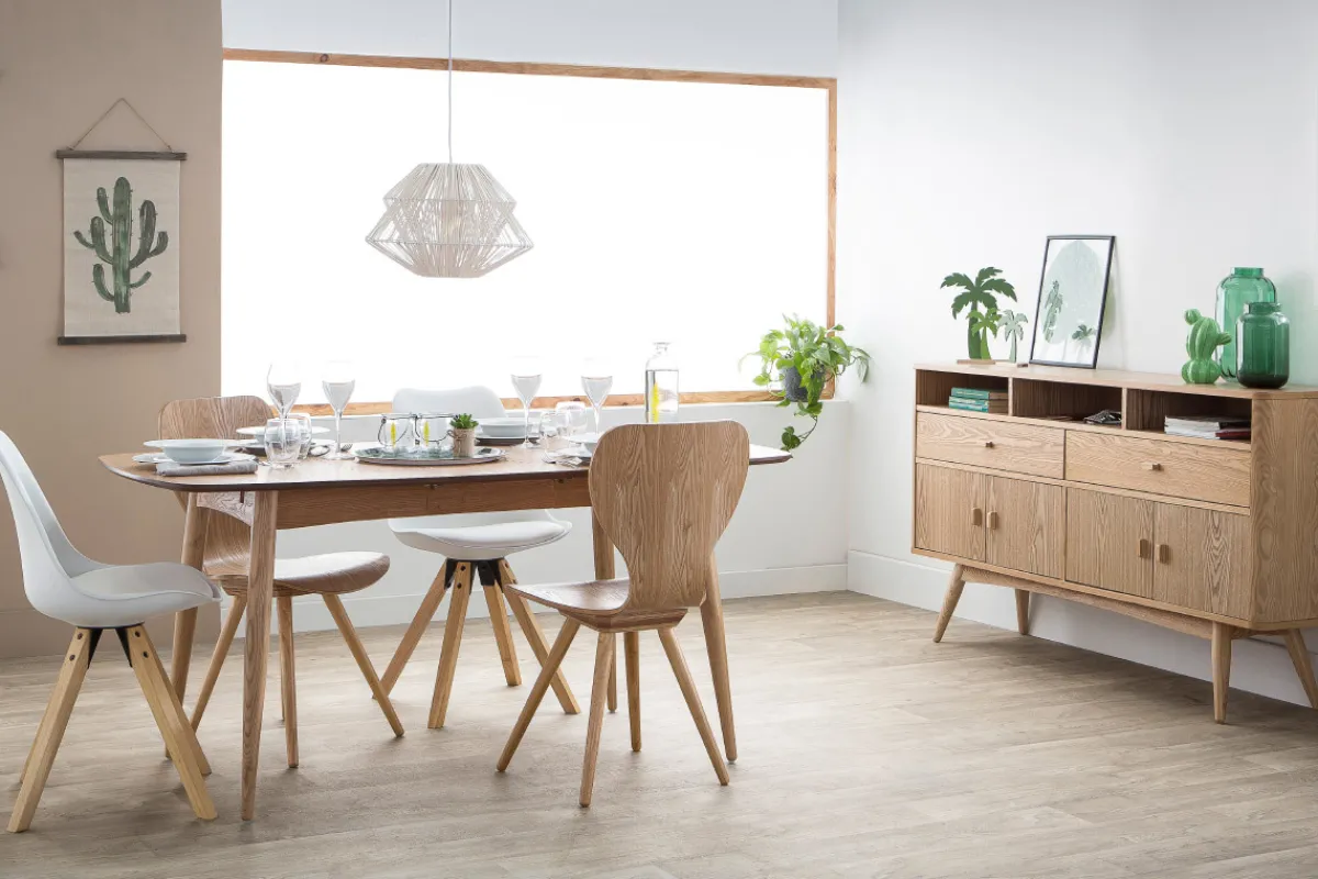 Miliboo Esstisch ausziehbar Esche naturell L130-160 NORDECO* Ausziehtische