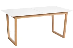 Miliboo Esstisch ausziehbar helles Holz und weiß L160-240 cm LAHO* Ausziehtische