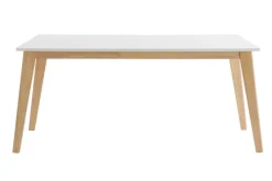 Miliboo Esstisch ausziehbar helles Holz und weiß L160-205 cm SWAD* Ausziehtische