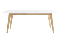 Miliboo Esstisch ausziehbar helles Holz und weiß L160-205 cm SWAD* Ausziehtische