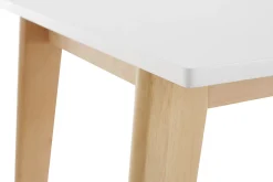 Miliboo Esstisch ausziehbar helles Holz und weiß L160-205 cm SWAD* Ausziehtische