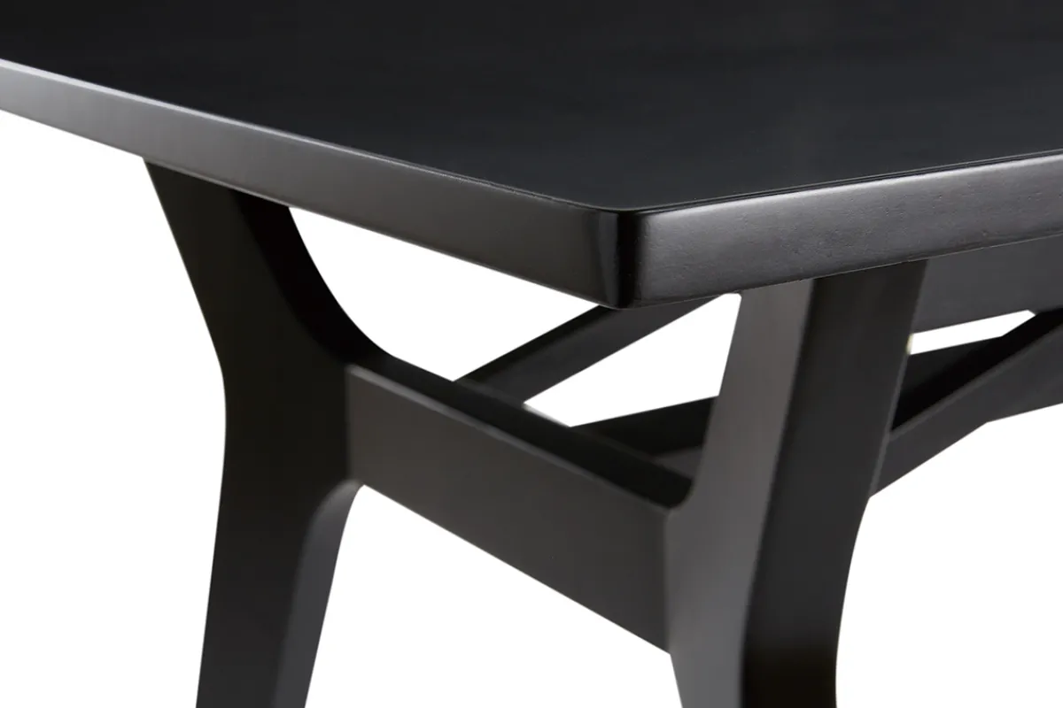 Miliboo Esstisch ausziehbar Holz schwarz B180-220 cm FOSTER* Ausziehtische
