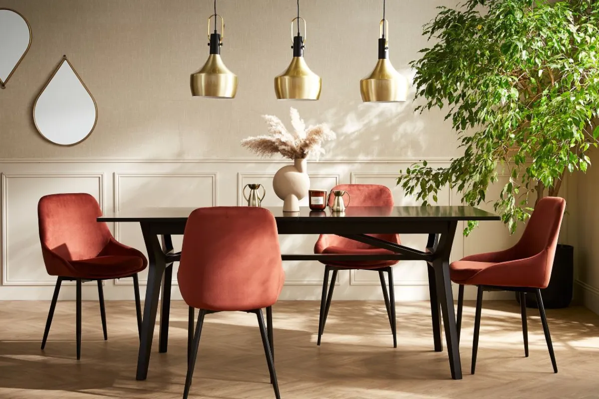 Miliboo Esstisch ausziehbar Holz schwarz B180-220 cm FOSTER* Ausziehtische