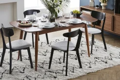 Miliboo Esstisch ausziehbar Nussbaum L130-160 cm NORDECO* Ausziehtische