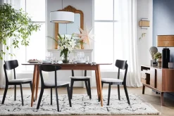 Miliboo Esstisch ausziehbar Nussbaum L130-160 cm NORDECO* Ausziehtische