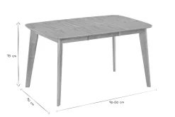 Miliboo Esstisch ausziehbar skandinavisch quadratisch aus hellem Holz L90-130 LEENA* Ausziehtische