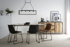 Miliboo Esstisch industriell rechteckig Holz und Metall L160 ATELIER* Esstische