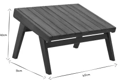 Miliboo Fußstütze aus Massivholz TIDAK* Garten Lounge-möbel