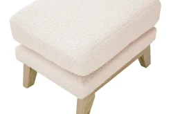 Miliboo Fußstütze mit abnehmbarem Bezug in Weiß mit Bouclé-Wolleffekt OSLO* Sitzsäcke|Sitzsäcke