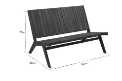 Miliboo Gartenmöbel Bank 2-Sitzer und Couchtisch aus Massivholz TIDAK* Garten Lounge-möbel