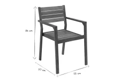 Miliboo Gartensessel stapelbar aus massivem Akazienholz 2er-Set CANOPEE* Gartenstühle